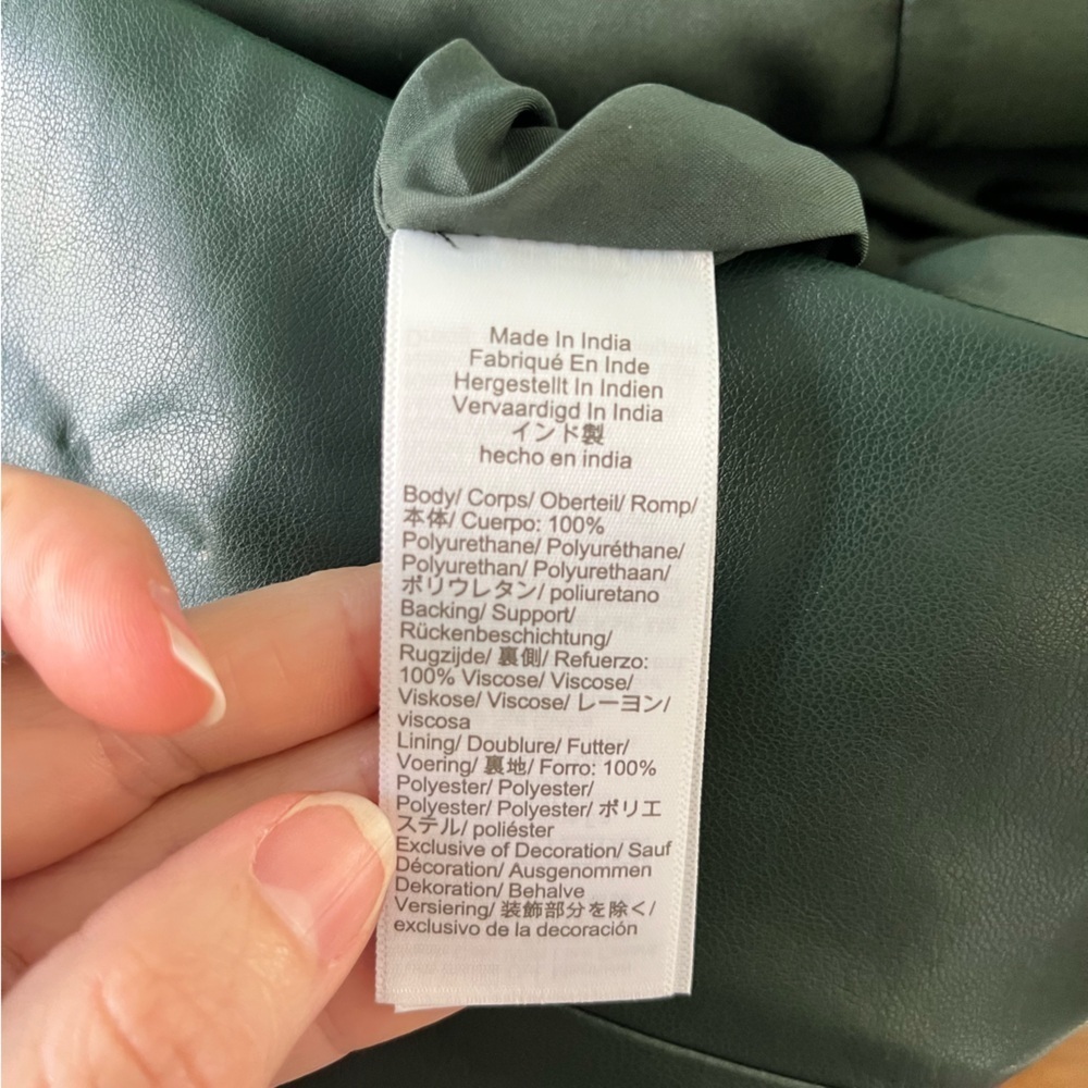 J Crew Collection mini dress in army green embellished faux leather NEW size 0 - Picture 11 of 13